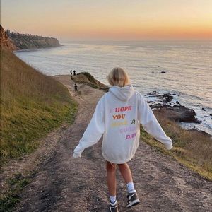 olive lynn “i hope you have a good day” hoodie